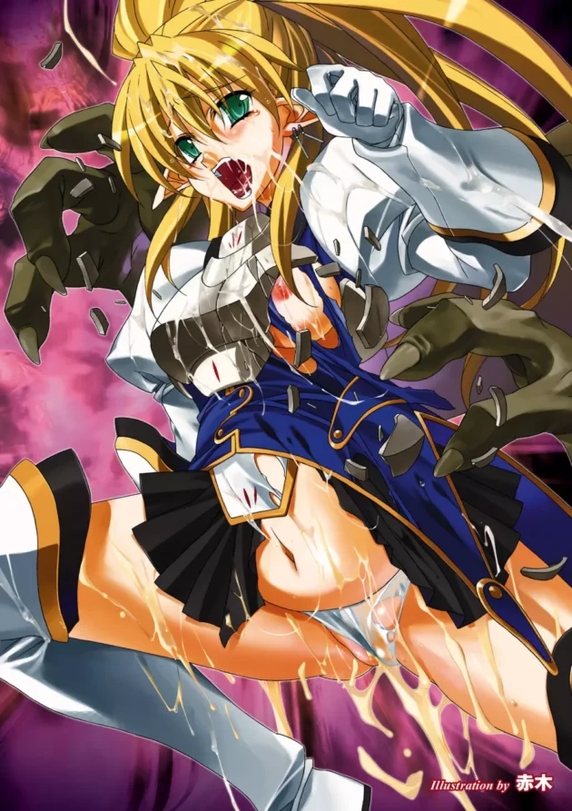 高貴なハイエルフの女騎士を奴隷になる首輪をつけさせて意識があるのに逆らえない状態にしてオークの巨大チンコで陵辱して中出しして家畜奴隷にしてやった【無料 エロ同人】3