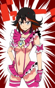 纏流子が卑猥な格好で頬赤らめたりおっぱい肥大化しちゃったりのフルカラーエロ画像！！